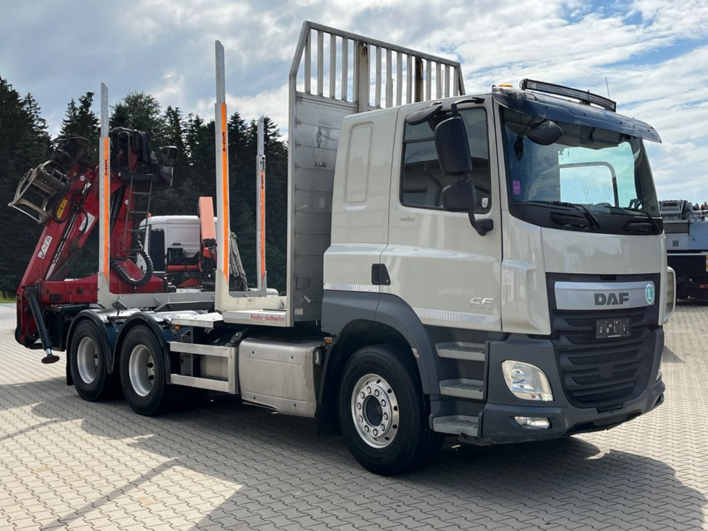 DAF CF 460 6x4 mit Riedler Holzaufb. Penz Kran 12Z - 목재 트럭, 크레인 트럭 : 사진 2 DAF CF 460 6x4 mit Riedler Holzaufb. Penz Kran 12Z - 목재 트럭, 크레인 트럭 : 사진 2