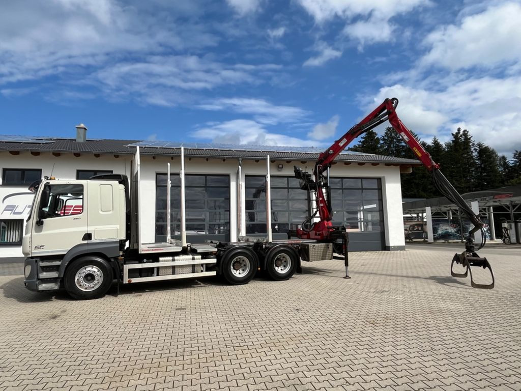 DAF CF 460 6x4 mit Riedler Holzaufb. Penz Kran 12Z - 목재 트럭, 크레인 트럭 : 사진 1 DAF CF 460 6x4 mit Riedler Holzaufb. Penz Kran 12Z - 목재 트럭, 크레인 트럭 : 사진 1