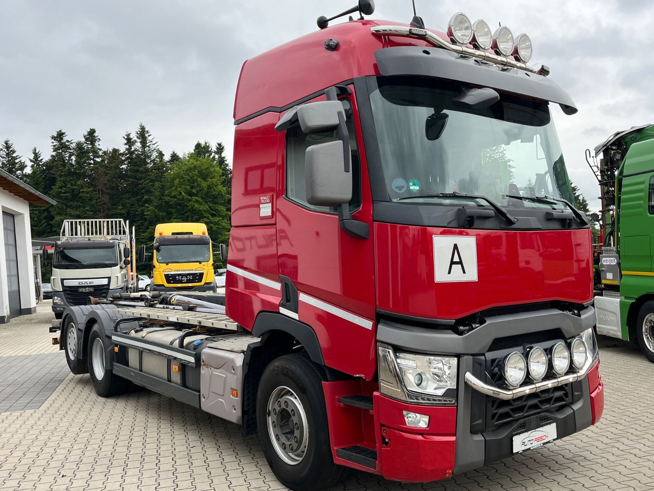 Renault T520 6x2 Meiller RS 21 Abrollkipper Lift Lenk - 후크 리프트 트럭 : 사진 2 Renault T520 6x2 Meiller RS 21 Abrollkipper Lift Lenk - 후크 리프트 트럭 : 사진 2