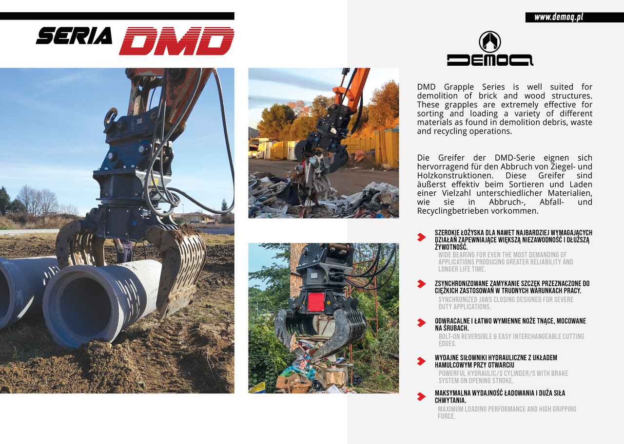 DEMOQ DMD 140 S Hydraulic Polyp -grab 875 kg - 그래플 건설기계 용 : 사진 4 DEMOQ DMD 140 S Hydraulic Polyp -grab 875 kg - 그래플 건설기계 용 : 사진 4
