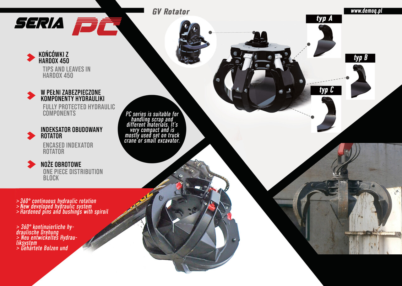 DEMOQ PC330 Hydraulic Polyp -grab - 그래플 건설기계 용 : 사진 3 DEMOQ PC330 Hydraulic Polyp -grab - 그래플 건설기계 용 : 사진 3