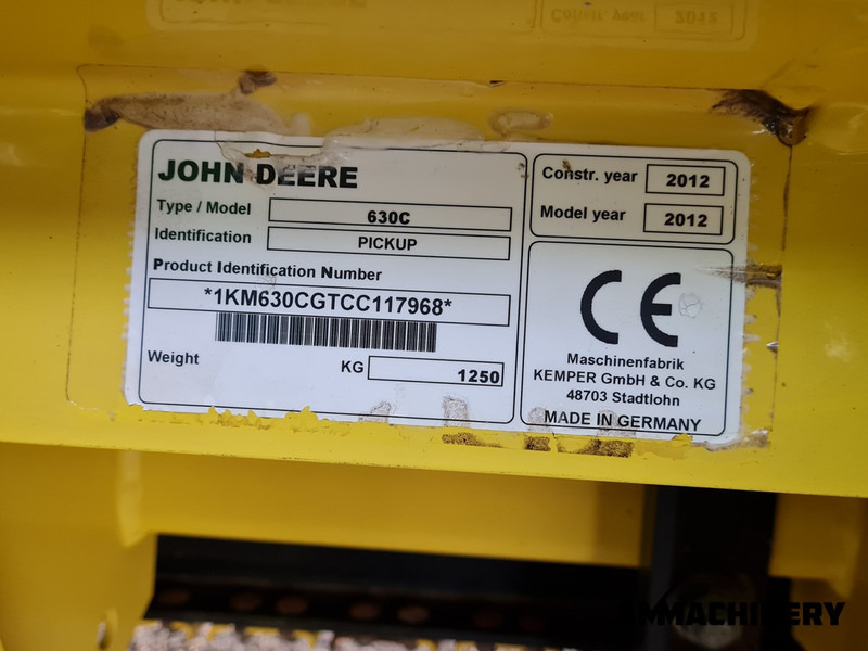 콤바인 헤더 트레일러 농업용 기계 용 John Deere 630C pick-up : 사진 11