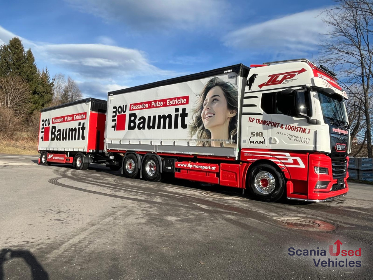 MAN TGX 26.510 6x2-4 LL Pritsche + Anhänger - 커튼사이더 트럭 : 사진 2 MAN TGX 26.510 6x2-4 LL Pritsche + Anhänger - 커튼사이더 트럭 : 사진 2