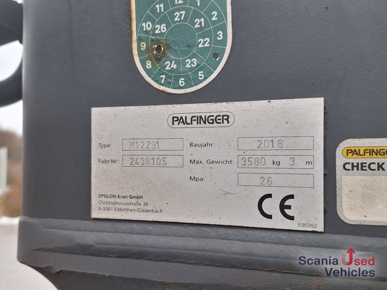 SCANIA R 580 B6x4NB+Epsilon M12 Z - 목재 트럭, 크레인 트럭 : 사진 3 SCANIA R 580 B6x4NB+Epsilon M12 Z - 목재 트럭, 크레인 트럭 : 사진 3