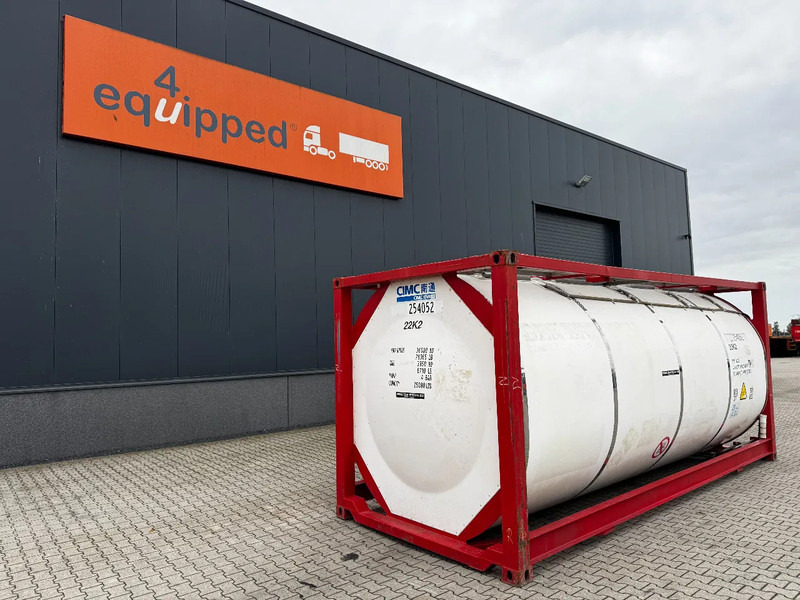 CIMC 20FT ISO, 25.080L / 1-COMP / 3 BAFFELS / T12 / 4 manholes / ADR valid until 02/2027 - 저장 탱크 : 사진 1 CIMC 20FT ISO, 25.080L / 1-COMP / 3 BAFFELS / T12 / 4 manholes / ADR valid until 02/2027 - 저장 탱크 : 사진 1