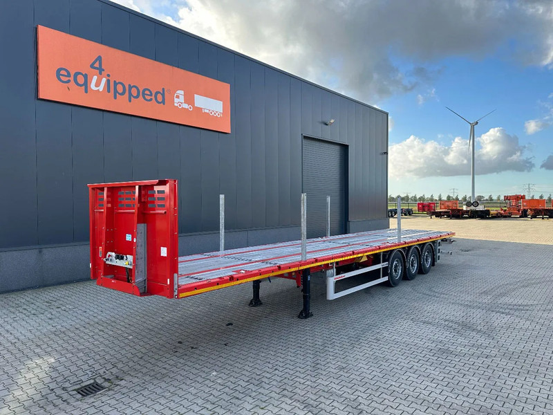 Kässbohrer nieuwe, direct leverbare Heavy-Duty platte oplegger, Heckbündig, Twistlocks (1x 40FT / 2x 20FT), rongpotten, schijfremmen, NL-re - 드롭사이드/ 플랫베드 세미 트레일러 : 사진 1 Kässbohrer nieuwe, direct leverbare Heavy-Duty platte oplegger, Heckbündig, Twistlocks (1x 40FT / 2x 20FT), rongpotten, schijfremmen, NL-re - 드롭사이드/ 플랫베드 세미 트레일러 : 사진 1