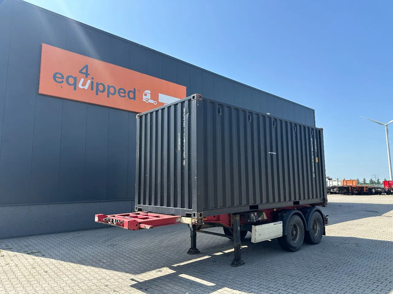 Krone 2-axle 20FT chassis + 20FT DV 8'6" container ONE-WAY - 컨테이너 운반 장치/ 스와프 보디 세미 트레일러 : 사진 1 Krone 2-axle 20FT chassis + 20FT DV 8'6" container ONE-WAY - 컨테이너 운반 장치/ 스와프 보디 세미 트레일러 : 사진 1