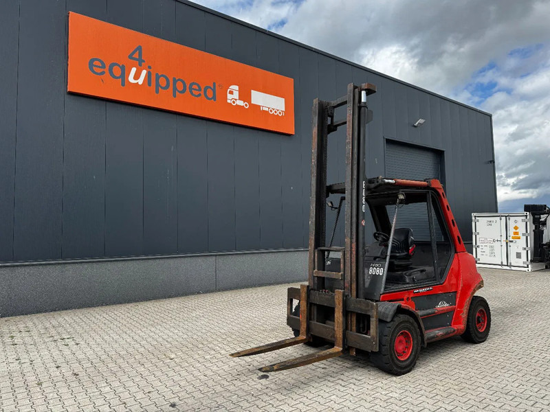 Linde H80D FORKLIFT, 8000KG, duplex, 6 cil. Deutz diesel, 14.934hrs, - 디젤 지게차 : 사진 1 Linde H80D FORKLIFT, 8000KG, duplex, 6 cil. Deutz diesel, 14.934hrs, - 디젤 지게차 : 사진 1