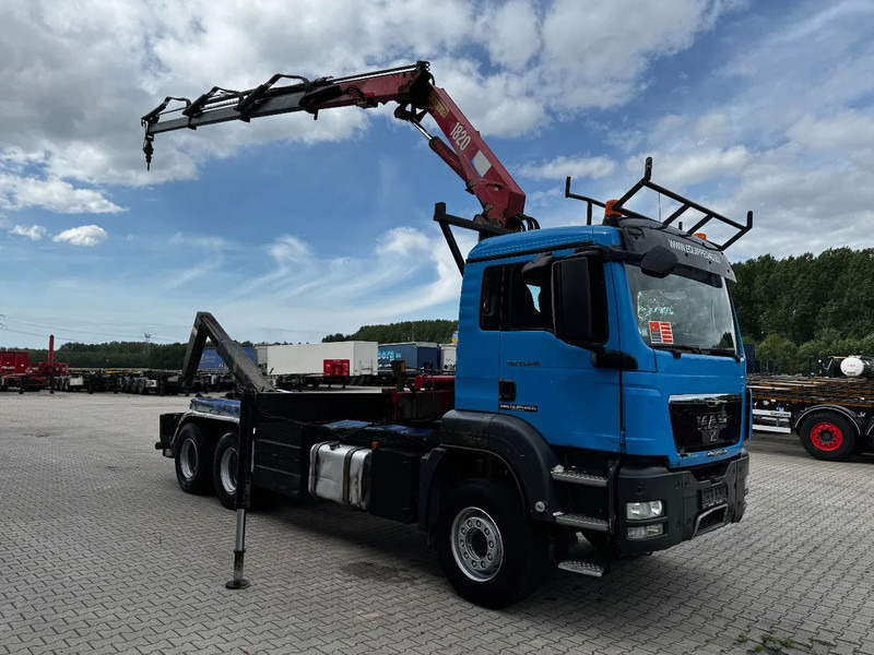 MAN TGS 33.440 6x4, EURO-4, HMF 1823 Crane + VDL HOOK, full spring, manual gearbox, MOT 03/2026 - 후크 리프트 트럭, 크레인 트럭 : 사진 3 MAN TGS 33.440 6x4, EURO-4, HMF 1823 Crane + VDL HOOK, full spring, manual gearbox, MOT 03/2026 - 후크 리프트 트럭, 크레인 트럭 : 사진 3