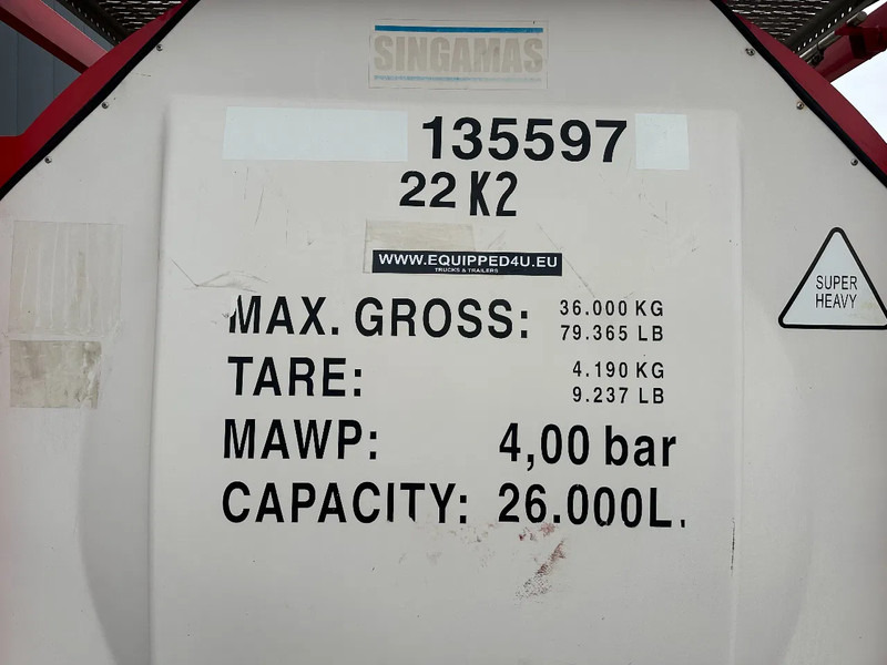 리스 SINGAMAS 20FT ISO, 26.000L/1-COMP/3 BAFFELS/3 manholes, 5Y: 08-2027, L4BN, T11 SINGAMAS 20FT ISO, 26.000L/1-COMP/3 BAFFELS/3 manholes, 5Y: 08-2027, L4BN, T11 : 사진 14 리스 SINGAMAS 20FT ISO, 26.000L/1-COMP/3 BAFFELS/3 manholes, 5Y: 08-2027, L4BN, T11 SINGAMAS 20FT ISO, 26.000L/1-COMP/3 BAFFELS/3 manholes, 5Y: 08-2027, L4BN, T11 : 사진 14