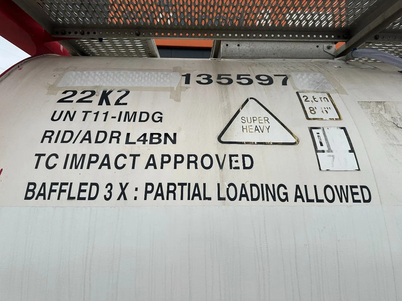 리스 SINGAMAS 20FT ISO, 26.000L/1-COMP/3 BAFFELS/3 manholes, 5Y: 08-2027, L4BN, T11 SINGAMAS 20FT ISO, 26.000L/1-COMP/3 BAFFELS/3 manholes, 5Y: 08-2027, L4BN, T11 : 사진 13 리스 SINGAMAS 20FT ISO, 26.000L/1-COMP/3 BAFFELS/3 manholes, 5Y: 08-2027, L4BN, T11 SINGAMAS 20FT ISO, 26.000L/1-COMP/3 BAFFELS/3 manholes, 5Y: 08-2027, L4BN, T11 : 사진 13