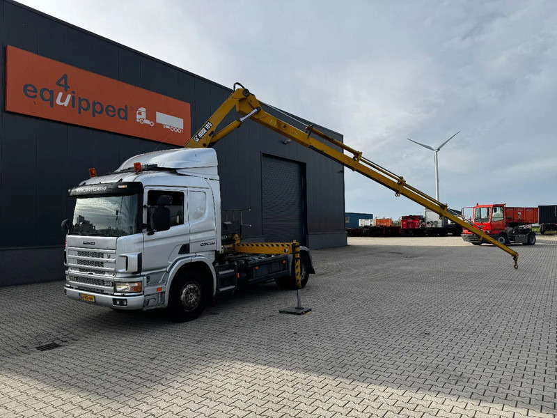 Scania P114-340 + HIAB 19-5 crane + remote / Euro-3 / 3 pedals / NL-truck / APK: 12-2025 - 크레인 트럭 : 사진 1 Scania P114-340 + HIAB 19-5 crane + remote / Euro-3 / 3 pedals / NL-truck / APK: 12-2025 - 크레인 트럭 : 사진 1