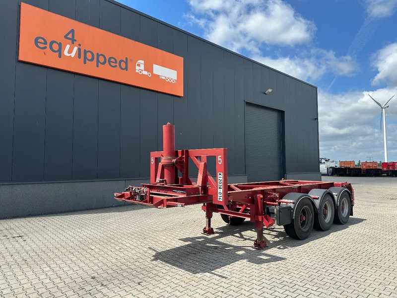 Van Hool 3 AXLE 20FT KIEP-CHASSIS, BPW + TROMMELREMMEN - 컨테이너 운반 장치/ 스와프 보디 세미 트레일러 : 사진 1 Van Hool 3 AXLE 20FT KIEP-CHASSIS, BPW + TROMMELREMMEN - 컨테이너 운반 장치/ 스와프 보디 세미 트레일러 : 사진 1