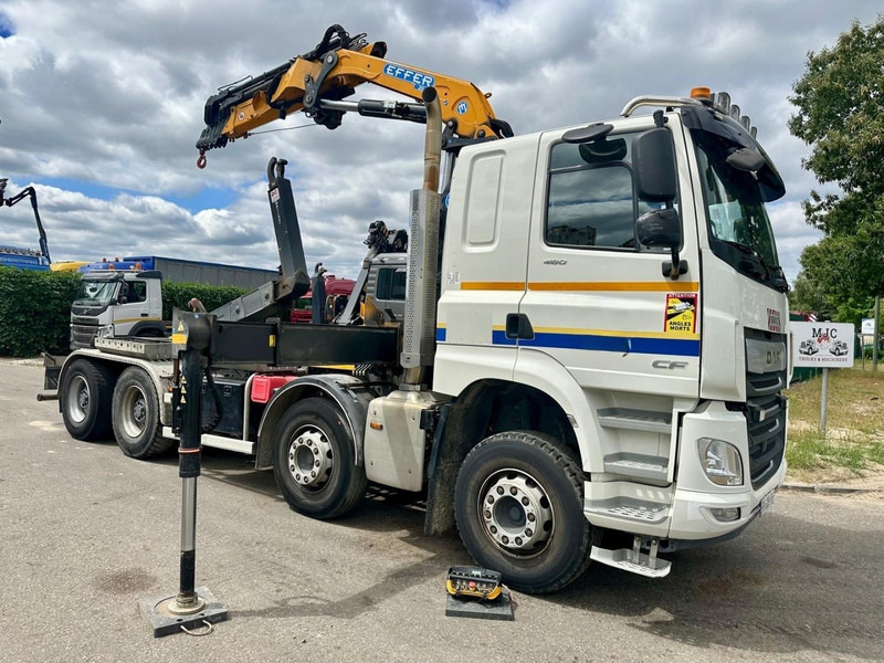 DAF CF 480 8x4 HOOKLIFT + CRANE (19m!) EFFER 205 / 6S + WINCH - RETARDER - *165.000km* - VERY NICE - 크레인 트럭 : 사진 1 DAF CF 480 8x4 HOOKLIFT + CRANE (19m!) EFFER 205 / 6S + WINCH - RETARDER - *165.000km* - VERY NICE - 크레인 트럭 : 사진 1