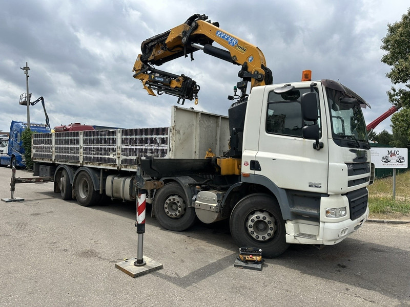 DAF CF 85.360 8x2 + KRAN (25m!) EFFER 305 6S + JIB 4S + ROTATOR - PLATORM 7m60 - LIFT + STEERING AXLE - EURO 5 - BE - 드롭사이드/ 플랫베드 트럭, 크레인 트럭 : 사진 1 DAF CF 85.360 8x2 + KRAN (25m!) EFFER 305 6S + JIB 4S + ROTATOR - PLATORM 7m60 - LIFT + STEERING AXLE - EURO 5 - BE - 드롭사이드/ 플랫베드 트럭, 크레인 트럭 : 사진 1