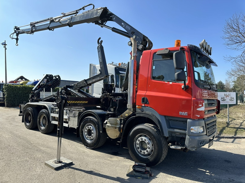 DAF CF 85.410 8x4 HOOKLIFT + CRANE HIAB 244 EP-3 HIDUO - Radio - Rotator - RETARDER - EURO 4 - BIG AXLES HUB REDUCTION - 후크 리프트 트럭, 크레인 트럭 : 사진 1 DAF CF 85.410 8x4 HOOKLIFT + CRANE HIAB 244 EP-3 HIDUO - Radio - Rotator - RETARDER - EURO 4 - BIG AXLES HUB REDUCTION - 후크 리프트 트럭, 크레인 트럭 : 사진 1