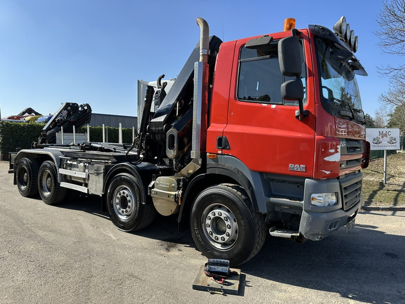 DAF CF 85.410 8x4 HOOKLIFT + CRANE HIAB 244 EP-3 HIDUO - Radio - Rotator - RETARDER - EURO 4 - BIG AXLES HUB REDUCTION - 후크 리프트 트럭, 크레인 트럭 : 사진 2 DAF CF 85.410 8x4 HOOKLIFT + CRANE HIAB 244 EP-3 HIDUO - Radio - Rotator - RETARDER - EURO 4 - BIG AXLES HUB REDUCTION - 후크 리프트 트럭, 크레인 트럭 : 사진 2