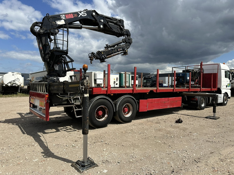 Kwb 2-AXLES PLATFORM + CRANE + HIAB 377 E-4 HIPRO + JIB 100X-3 + RADIO + ROTATOR - SAF axles - AIR SUSPENISION - BELGIAN REG. - 드롭사이드/ 플랫베드 세미 트레일러 : 사진 2 Kwb 2-AXLES PLATFORM + CRANE + HIAB 377 E-4 HIPRO + JIB 100X-3 + RADIO + ROTATOR - SAF axles - AIR SUSPENISION - BELGIAN REG. - 드롭사이드/ 플랫베드 세미 트레일러 : 사진 2