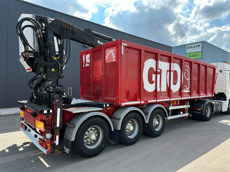 LAG 3-AXLES ALU BOX + CRANE JONSORED 1090 DT-CORTO + CABIN - 2x EXTENDABLE - 5/6 F - BELGIAN PAPERS - 드롭사이드/ 플랫베드 세미 트레일러 : 사진 5 LAG 3-AXLES ALU BOX + CRANE JONSORED 1090 DT-CORTO + CABIN - 2x EXTENDABLE - 5/6 F - BELGIAN PAPERS - 드롭사이드/ 플랫베드 세미 트레일러 : 사진 5
