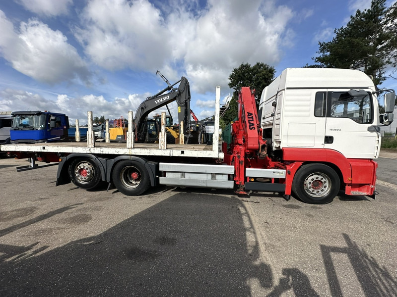 MAN TG 360 A 6x2 + KRAN ATLAS 100.1 A3 - PLATFORM 5m80 - E3 - LIFT-AXLE - FULL AIR SUSPENSION - ZF AS TRONIC - BE TRUCK - 드롭사이드/ 플랫베드 트럭, 크레인 트럭 : 사진 4 MAN TG 360 A 6x2 + KRAN ATLAS 100.1 A3 - PLATFORM 5m80 - E3 - LIFT-AXLE - FULL AIR SUSPENSION - ZF AS TRONIC - BE TRUCK - 드롭사이드/ 플랫베드 트럭, 크레인 트럭 : 사진 4