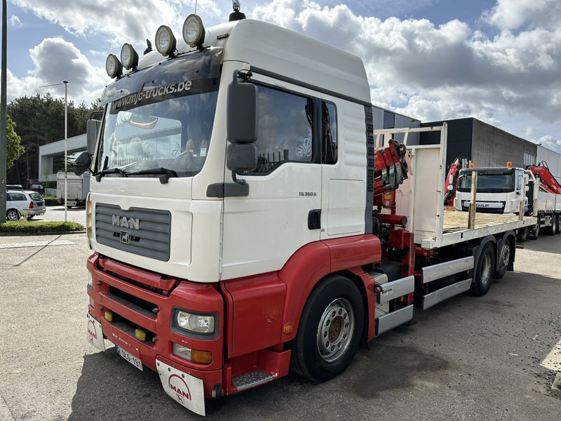 MAN TG 360 A 6x2 + KRAN ATLAS 100.1 A3 - PLATFORM 5m80 - E3 - LIFT-AXLE - FULL AIR SUSPENSION - ZF AS TRONIC - BE TRUCK - 드롭사이드/ 플랫베드 트럭, 크레인 트럭 : 사진 3 MAN TG 360 A 6x2 + KRAN ATLAS 100.1 A3 - PLATFORM 5m80 - E3 - LIFT-AXLE - FULL AIR SUSPENSION - ZF AS TRONIC - BE TRUCK - 드롭사이드/ 플랫베드 트럭, 크레인 트럭 : 사진 3