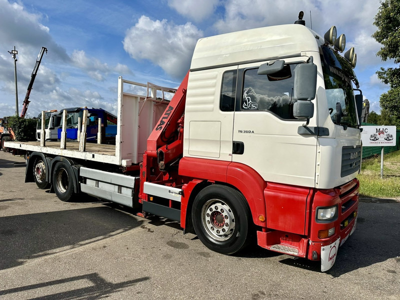 MAN TG 360 A 6x2 + KRAN ATLAS 100.1 A3 - PLATFORM 5m80 - E3 - LIFT-AXLE - FULL AIR SUSPENSION - ZF AS TRONIC - BE TRUCK - 드롭사이드/ 플랫베드 트럭, 크레인 트럭 : 사진 1 MAN TG 360 A 6x2 + KRAN ATLAS 100.1 A3 - PLATFORM 5m80 - E3 - LIFT-AXLE - FULL AIR SUSPENSION - ZF AS TRONIC - BE TRUCK - 드롭사이드/ 플랫베드 트럭, 크레인 트럭 : 사진 1