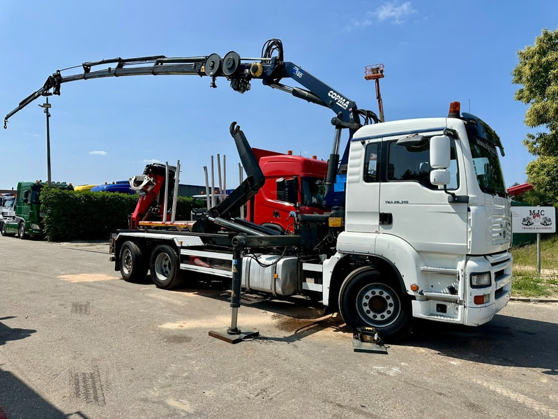 MAN TGA 26.310 6X2 HOOKLIFT + CRANE COPMA 160.4 + JIB J2 + WINCH - RADIO - LIFT + STEERING AXLE - EURO 3 - BE - 크레인 트럭 : 사진 1 MAN TGA 26.310 6X2 HOOKLIFT + CRANE COPMA 160.4 + JIB J2 + WINCH - RADIO - LIFT + STEERING AXLE - EURO 3 - BE - 크레인 트럭 : 사진 1