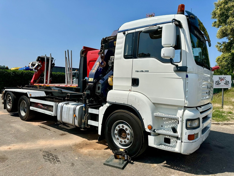 MAN TGA 26.310 6X2 HOOKLIFT + CRANE COPMA 160.4 + JIB J2 + WINCH - RADIO - LIFT + STEERING AXLE - EURO 3 - BE - 크레인 트럭 : 사진 2 MAN TGA 26.310 6X2 HOOKLIFT + CRANE COPMA 160.4 + JIB J2 + WINCH - RADIO - LIFT + STEERING AXLE - EURO 3 - BE - 크레인 트럭 : 사진 2