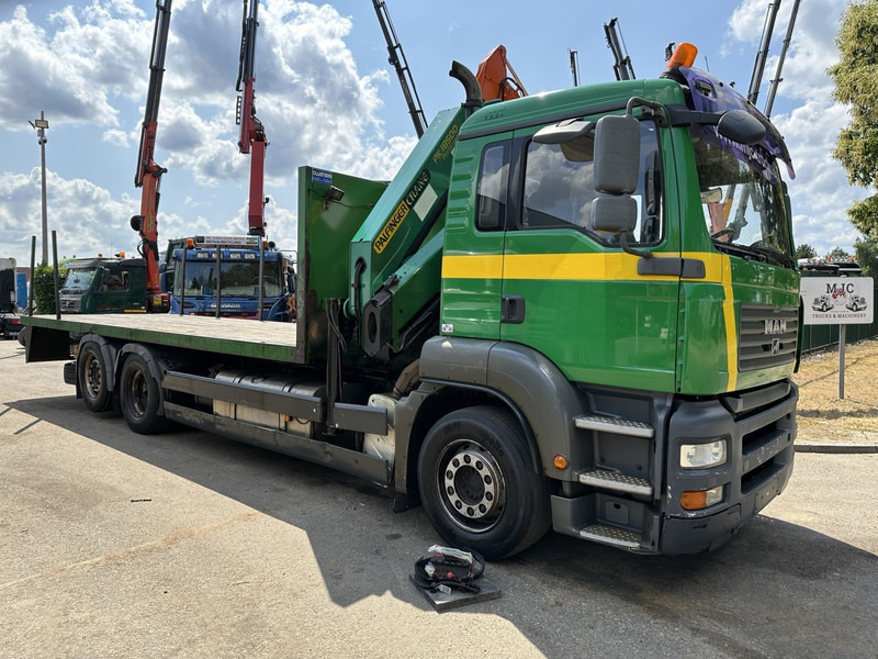 MAN TGA 26.360 6X2 BL + CRANE PALFINGER PK 18500 (4x) - LIFT + STEERING AXLE - PLATFORM 7m75 - MANUAL GEARBOX - 크레인 트럭 : 사진 2 MAN TGA 26.360 6X2 BL + CRANE PALFINGER PK 18500 (4x) - LIFT + STEERING AXLE - PLATFORM 7m75 - MANUAL GEARBOX - 크레인 트럭 : 사진 2