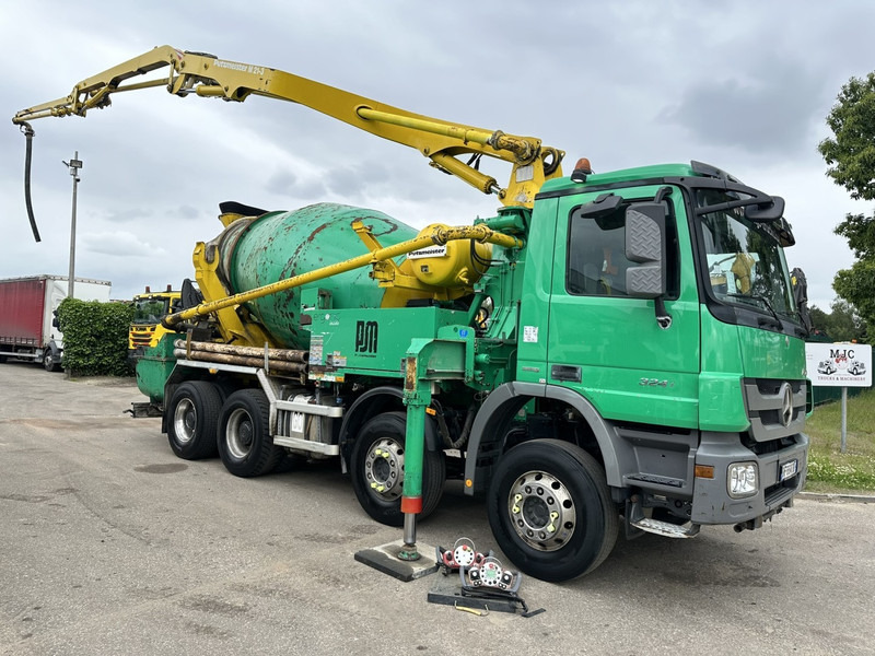 Mercedes-Benz ACTROS 3241 8x4 PUMI PM M 21-3 (21m) Putzmeister - *238.000km* / 1586H - EPS - BLADVERING / NAAFREDUCTIE - 콘크리트 믹서 트럭 : 사진 2 Mercedes-Benz ACTROS 3241 8x4 PUMI PM M 21-3 (21m) Putzmeister - *238.000km* / 1586H - EPS - BLADVERING / NAAFREDUCTIE - 콘크리트 믹서 트럭 : 사진 2