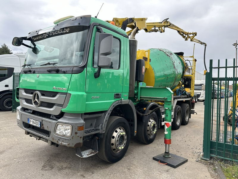 Mercedes-Benz ACTROS 3241 8x4 PUMI PM M 21-3 (21m) Putzmeister - *238.000km* / 1586H - EPS - BLADVERING / NAAFREDUCTIE - 콘크리트 믹서 트럭 : 사진 4 Mercedes-Benz ACTROS 3241 8x4 PUMI PM M 21-3 (21m) Putzmeister - *238.000km* / 1586H - EPS - BLADVERING / NAAFREDUCTIE - 콘크리트 믹서 트럭 : 사진 4