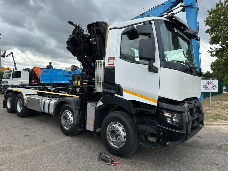 Renault C460 8x4 HOOKLIFT + (19m!) CRANE HIAB 288 E-6 HIDUO - RADIO - 5/6 F - STEEL SPRING / HUB REDUCTION - BE TRUCK - 후크 리프트 트럭, 크레인 트럭 : 사진 2 Renault C460 8x4 HOOKLIFT + (19m!) CRANE HIAB 288 E-6 HIDUO - RADIO - 5/6 F - STEEL SPRING / HUB REDUCTION - BE TRUCK - 후크 리프트 트럭, 크레인 트럭 : 사진 2