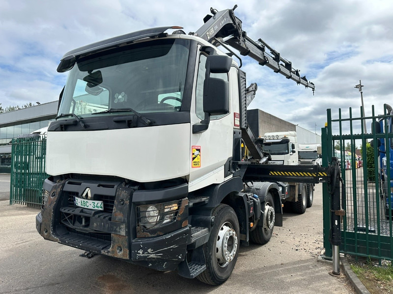 Renault C460 8x4 HOOKLIFT + CRANE HIAB 288 E-6 HIDUO - RADIO - 5/6 F - STEEL SPRING / HUB REDUCTION - 후크 리프트 트럭, 크레인 트럭 : 사진 3 Renault C460 8x4 HOOKLIFT + CRANE HIAB 288 E-6 HIDUO - RADIO - 5/6 F - STEEL SPRING / HUB REDUCTION - 후크 리프트 트럭, 크레인 트럭 : 사진 3