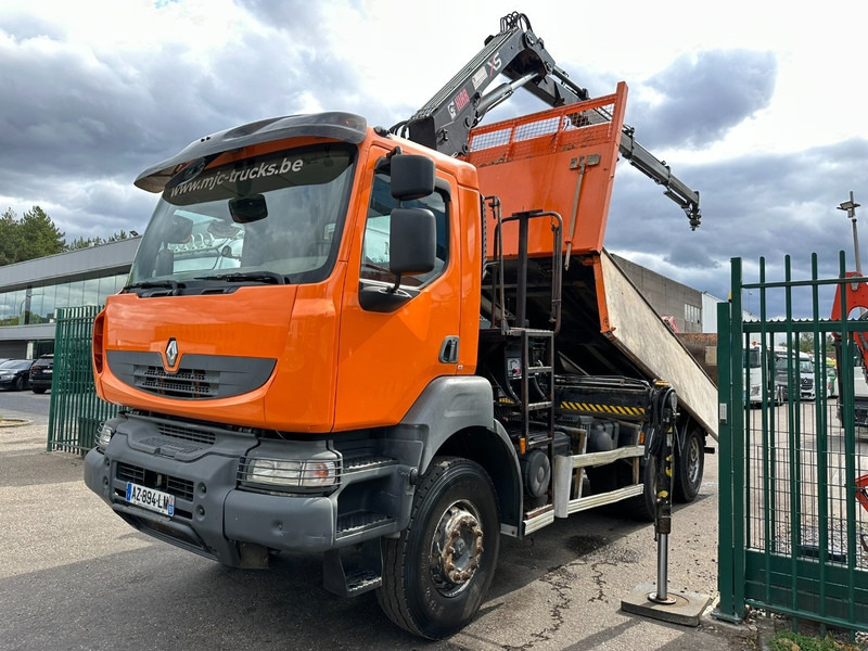 Renault KERAX 380 DXI 6x4 TIPPER + CRANE HIAB 144 B-3 - RADIO - *246.000km* - RETARDER - BORDMATIC - EURO 5 - 덤프트럭, 크레인 트럭 : 사진 2 Renault KERAX 380 DXI 6x4 TIPPER + CRANE HIAB 144 B-3 - RADIO - *246.000km* - RETARDER - BORDMATIC - EURO 5 - 덤프트럭, 크레인 트럭 : 사진 2