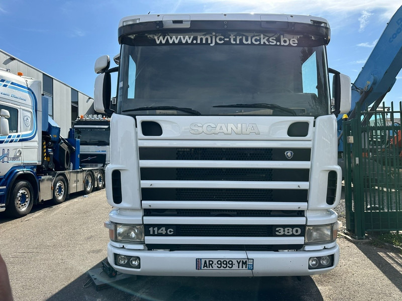 Scania 114C-380 8x4 + CRANE HIAB 700 E-5 - PLATFORM 6m80 + TWISTLOCKS - MANUAL - RETARDER - STEEL SPRING / BIG AXLE HUB REDUCTION - AP ACHSEN - 크레인 트럭 : 사진 2 Scania 114C-380 8x4 + CRANE HIAB 700 E-5 - PLATFORM 6m80 + TWISTLOCKS - MANUAL - RETARDER - STEEL SPRING / BIG AXLE HUB REDUCTION - AP ACHSEN - 크레인 트럭 : 사진 2