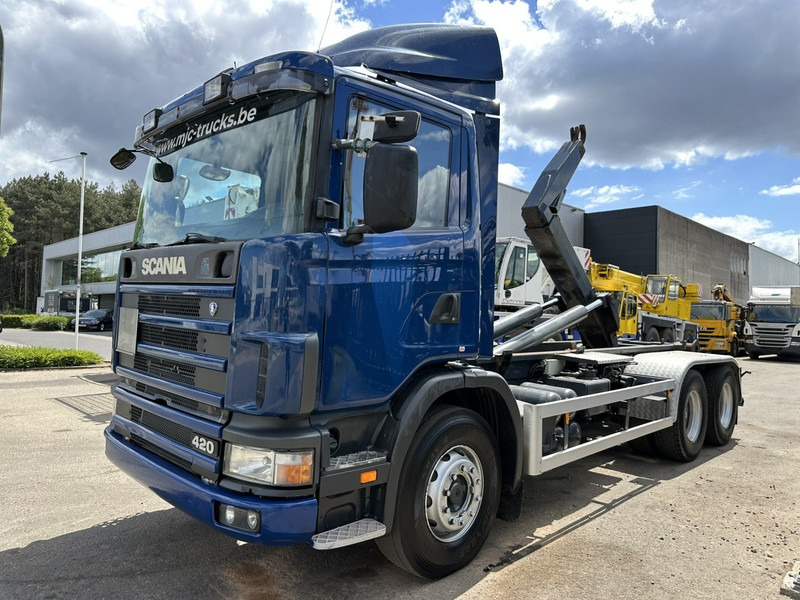 Scania 124L-420 6x2 HOOKLIFT VDL 20T - STEEL SPRING / BALLESTAS / BLATT - MANUAL - MECHANICAL PUMP - 10 TIRES DOUBLE WHEELS - 후크 리프트 트럭 : 사진 3 Scania 124L-420 6x2 HOOKLIFT VDL 20T - STEEL SPRING / BALLESTAS / BLATT - MANUAL - MECHANICAL PUMP - 10 TIRES DOUBLE WHEELS - 후크 리프트 트럭 : 사진 3