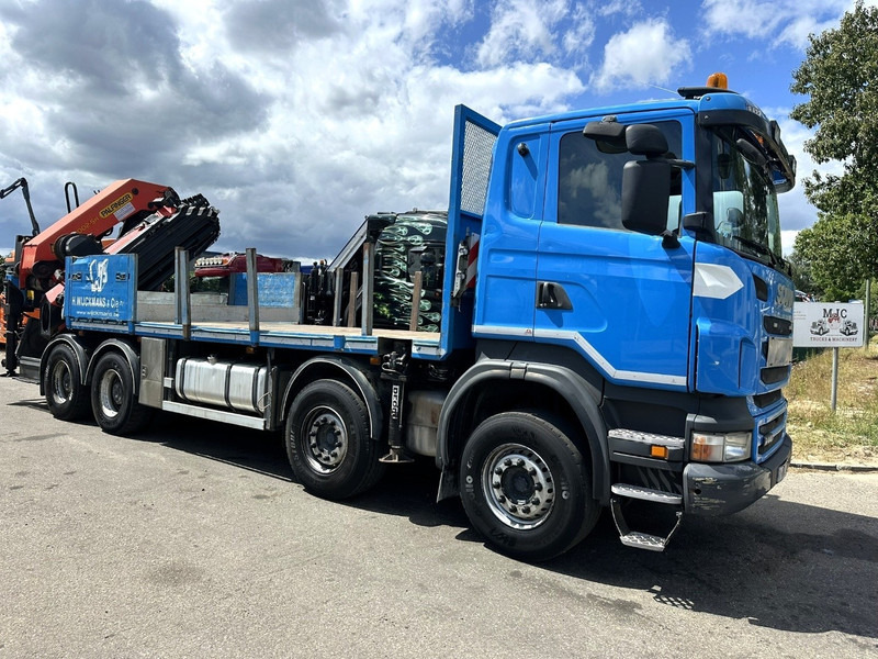 Scania G440 8x4 PRITSCHE + KRAN (26.5m!) PALFINGER PK78002 SH G 8x + 1 + WINCH - PLATFORM 6m25 - MANUAL - HUB REDUCTION - STEEL SPRING - EURO 5 - BE TRUCK - 드롭사이드/ 플랫베드 트럭, 크레인 트럭 : 사진 1 Scania G440 8x4 PRITSCHE + KRAN (26.5m!) PALFINGER PK78002 SH G 8x + 1 + WINCH - PLATFORM 6m25 - MANUAL - HUB REDUCTION - STEEL SPRING - EURO 5 - BE TRUCK - 드롭사이드/ 플랫베드 트럭, 크레인 트럭 : 사진 1