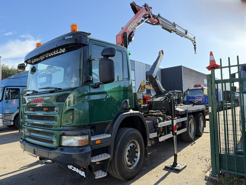 Scania P400 6x4 HOOKLIFT + CRANE PALFINGER PK9001 EH - RETARDER - 5/6F + ROTATOR + RADIO - WB 3m90 - EURO 5 - HUB REDUCTION / SPRING - BE TRUCK - 후크 리프트 트럭, 크레인 트럭 : 사진 4 Scania P400 6x4 HOOKLIFT + CRANE PALFINGER PK9001 EH - RETARDER - 5/6F + ROTATOR + RADIO - WB 3m90 - EURO 5 - HUB REDUCTION / SPRING - BE TRUCK - 후크 리프트 트럭, 크레인 트럭 : 사진 4