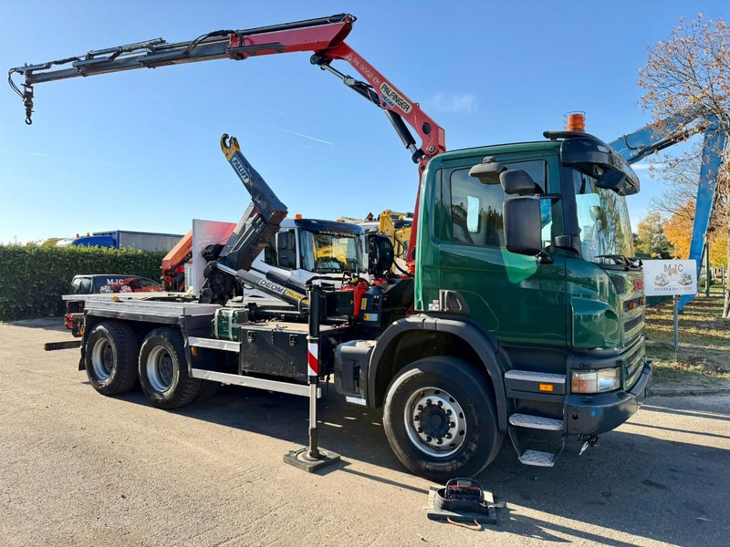 Scania P400 6x4 HOOKLIFT + CRANE PALFINGER PK9001 EH - RETARDER - 5/6F + ROTATOR + RADIO - WB 3m90 - EURO 5 - HUB REDUCTION / SPRING - BE TRUCK - 후크 리프트 트럭, 크레인 트럭 : 사진 1 Scania P400 6x4 HOOKLIFT + CRANE PALFINGER PK9001 EH - RETARDER - 5/6F + ROTATOR + RADIO - WB 3m90 - EURO 5 - HUB REDUCTION / SPRING - BE TRUCK - 후크 리프트 트럭, 크레인 트럭 : 사진 1