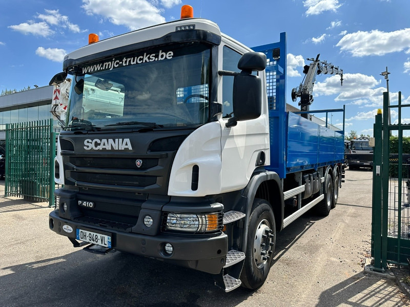 Scania P410 6x4 + CRANE HIAB 166 ES-4 - RETARDER - ROTATOR - PLATFORM 6m80 - BIG AXLES HUB REDUCTION - STEEL SPRING - 크레인 트럭 : 사진 4 Scania P410 6x4 + CRANE HIAB 166 ES-4 - RETARDER - ROTATOR - PLATFORM 6m80 - BIG AXLES HUB REDUCTION - STEEL SPRING - 크레인 트럭 : 사진 4