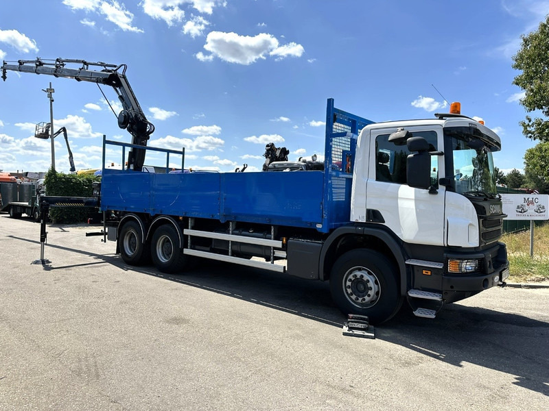 Scania P410 6x4 + CRANE HIAB 166 ES-4 - RETARDER - ROTATOR - PLATFORM 6m80 - BIG AXLES HUB REDUCTION - STEEL SPRING - 크레인 트럭 : 사진 2 Scania P410 6x4 + CRANE HIAB 166 ES-4 - RETARDER - ROTATOR - PLATFORM 6m80 - BIG AXLES HUB REDUCTION - STEEL SPRING - 크레인 트럭 : 사진 2
