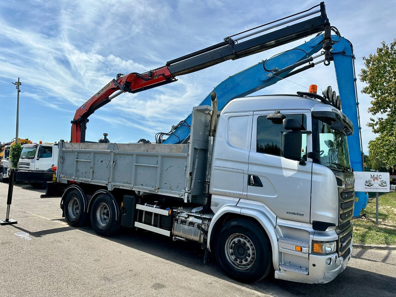 Scania R520 6x4 PRITSCHE + KRAN PALFINGER PK 15002 A - *ZSM + KIPPER* - RETARDER - *FULL AIR* - EUR 6 - BE TRUCK - 드롭사이드/ 플랫베드 트럭, 크레인 트럭 : 사진 1 Scania R520 6x4 PRITSCHE + KRAN PALFINGER PK 15002 A - *ZSM + KIPPER* - RETARDER - *FULL AIR* - EUR 6 - BE TRUCK - 드롭사이드/ 플랫베드 트럭, 크레인 트럭 : 사진 1