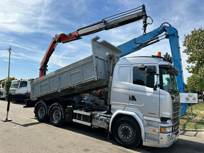 Scania R520 6x4 TIPPER + CRANE PALFINGER PK 15002 A - TRACTOR UNIT - RETARDER - *FULL AIR* - EUR 6 - BE TRUCK - 덤프트럭, 크레인 트럭 : 사진 1 Scania R520 6x4 TIPPER + CRANE PALFINGER PK 15002 A - TRACTOR UNIT - RETARDER - *FULL AIR* - EUR 6 - BE TRUCK - 덤프트럭, 크레인 트럭 : 사진 1
