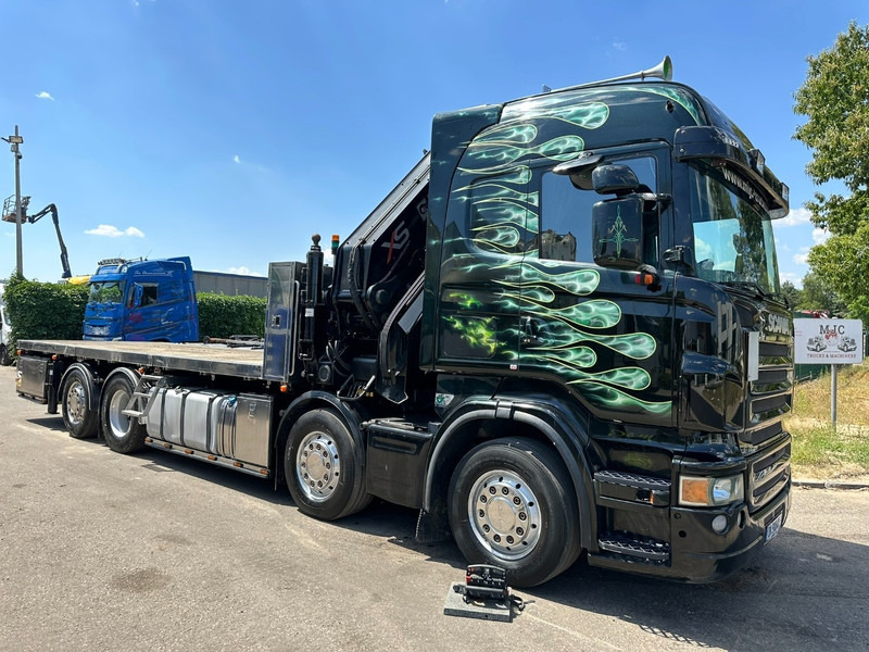 Scania R620 8x2 PRITSCHE + KRAN HIAB 800 EP-5 HIPRO - RETARDER - LIFT/STEERING AXLE - HIGHLINE SLEEPER - LEATHER - ALCOA - 드롭사이드/ 플랫베드 트럭, 크레인 트럭 : 사진 1 Scania R620 8x2 PRITSCHE + KRAN HIAB 800 EP-5 HIPRO - RETARDER - LIFT/STEERING AXLE - HIGHLINE SLEEPER - LEATHER - ALCOA - 드롭사이드/ 플랫베드 트럭, 크레인 트럭 : 사진 1