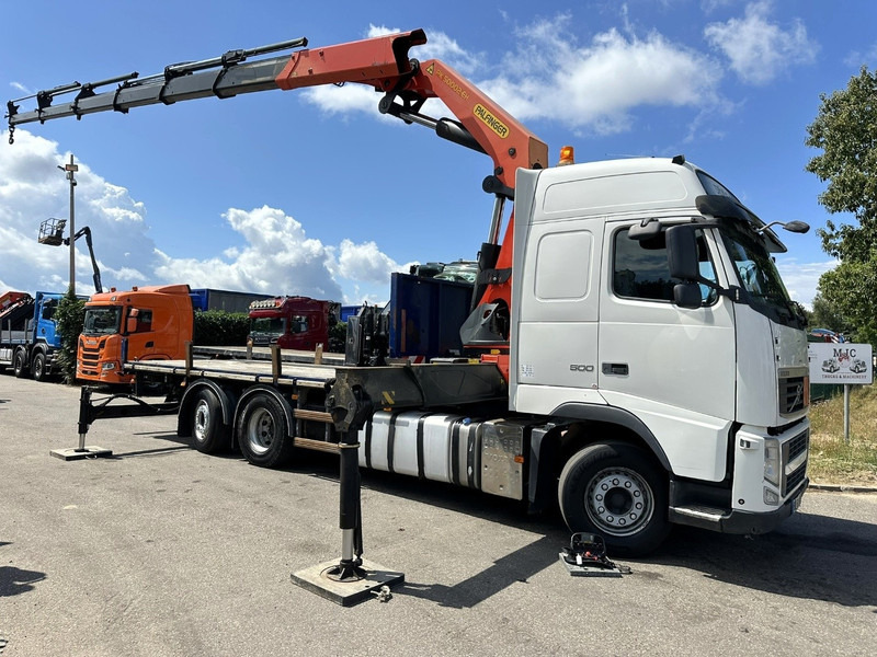 Volvo FH 500 6X2 PRITSCHE + KRAN PALFINGER PK50002 E 6x - RETARDER - PLATFORM 6m20 - TWISTLOCKS 20' - 561.000km - EURO 5 - 드롭사이드/ 플랫베드 트럭, 크레인 트럭 : 사진 2 Volvo FH 500 6X2 PRITSCHE + KRAN PALFINGER PK50002 E 6x - RETARDER - PLATFORM 6m20 - TWISTLOCKS 20' - 561.000km - EURO 5 - 드롭사이드/ 플랫베드 트럭, 크레인 트럭 : 사진 2