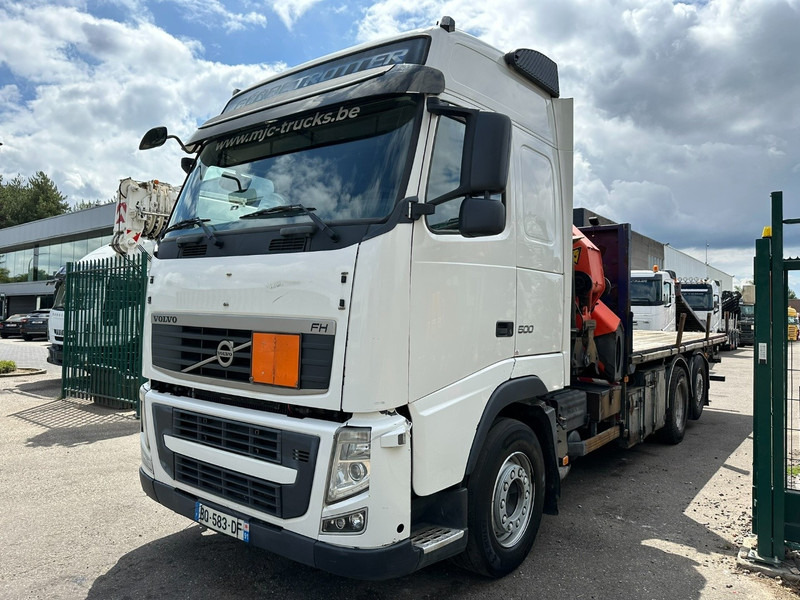 Volvo FH 500 6X2 PRITSCHE + KRAN PALFINGER PK50002 E 6x - RETARDER - PLATFORM 6m20 - TWISTLOCKS 20' - 561.000km - EURO 5 - 드롭사이드/ 플랫베드 트럭, 크레인 트럭 : 사진 4 Volvo FH 500 6X2 PRITSCHE + KRAN PALFINGER PK50002 E 6x - RETARDER - PLATFORM 6m20 - TWISTLOCKS 20' - 561.000km - EURO 5 - 드롭사이드/ 플랫베드 트럭, 크레인 트럭 : 사진 4