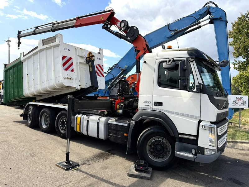 Volvo FM 420 8x2 HOOKLIFT + CRANE PALFINGER PK19.001 SLD B - *294.000km* - EURO 6 - LIFT + STEERING AXLE - I SHIFT - BE TRUCK - 후크 리프트 트럭, 크레인 트럭 : 사진 1 Volvo FM 420 8x2 HOOKLIFT + CRANE PALFINGER PK19.001 SLD B - *294.000km* - EURO 6 - LIFT + STEERING AXLE - I SHIFT - BE TRUCK - 후크 리프트 트럭, 크레인 트럭 : 사진 1