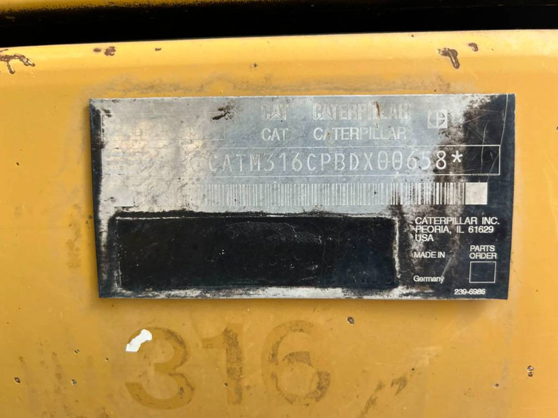 휠 굴삭기 Cat M316C : 사진 7