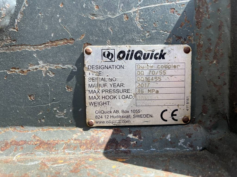 OilQuick OQ70/55 - EC210 / EC220 - 퀵 커플러 건설기계 용 : 사진 5 OilQuick OQ70/55 - EC210 / EC220 - 퀵 커플러 건설기계 용 : 사진 5