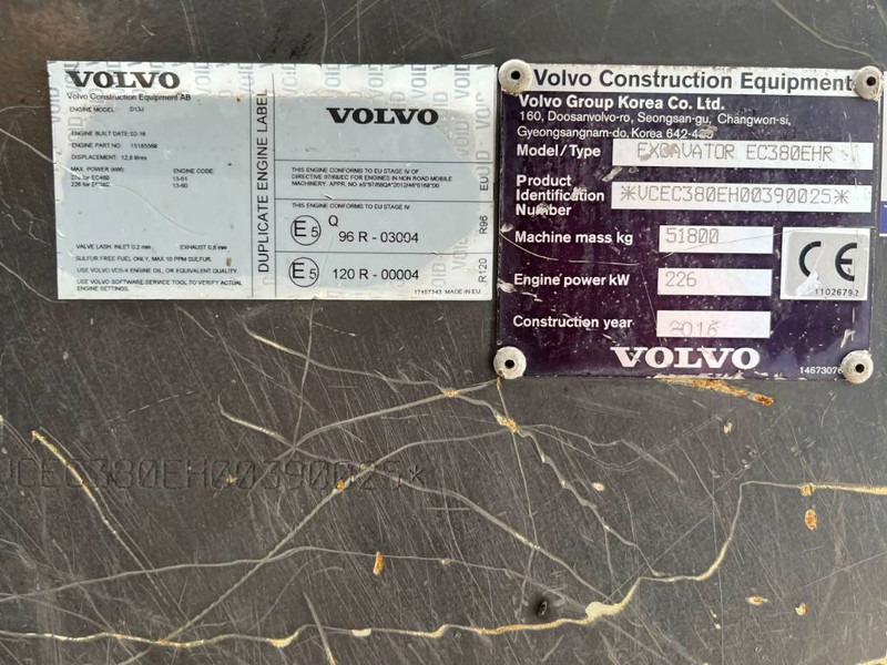 Volvo EC380E HR UHD - 크롤러 굴삭기 : 사진 4 Volvo EC380E HR UHD - 크롤러 굴삭기 : 사진 4